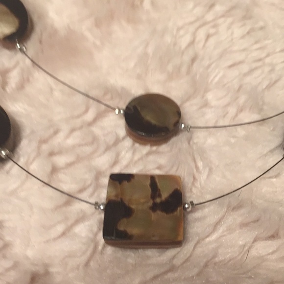 Chico’s MOP Leopard Print Necklace - Picture 2 of 5